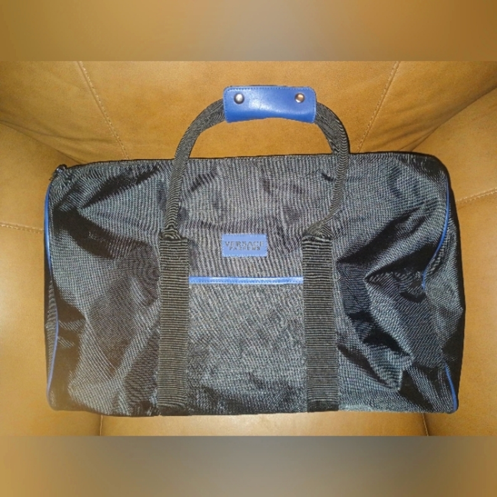 Versace Duffel Bag Weekender Travel Bag Luggage Gym Holdall Black Overnight